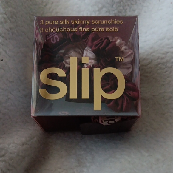 slip Accessories - Slip Silk Scrunchies in Burgundy and Cream